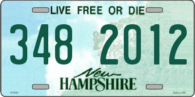 NH license plate 3482012