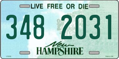 NH license plate 3482031