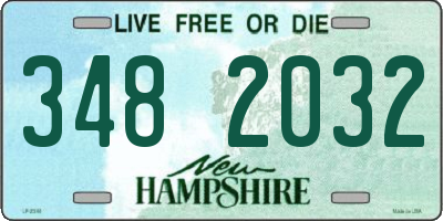 NH license plate 3482032