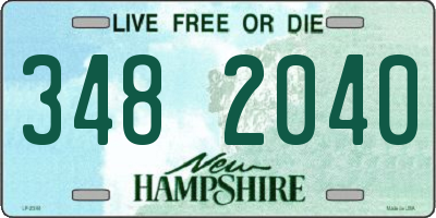 NH license plate 3482040