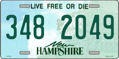 NH license plate 3482049