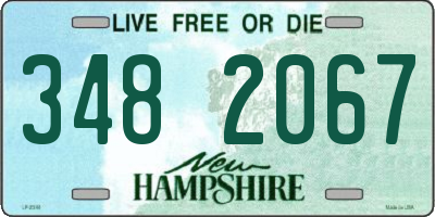 NH license plate 3482067