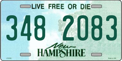 NH license plate 3482083