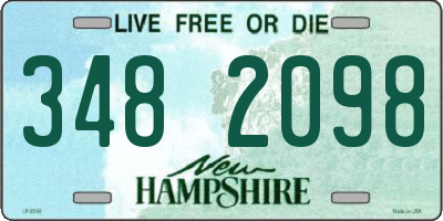 NH license plate 3482098