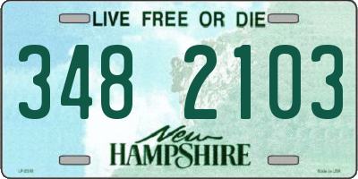 NH license plate 3482103