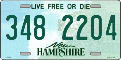 NH license plate 3482204