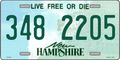 NH license plate 3482205