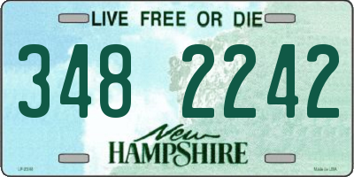 NH license plate 3482242