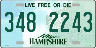 NH license plate 3482243