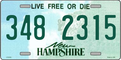 NH license plate 3482315