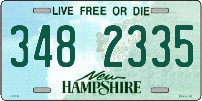 NH license plate 3482335