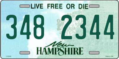 NH license plate 3482344