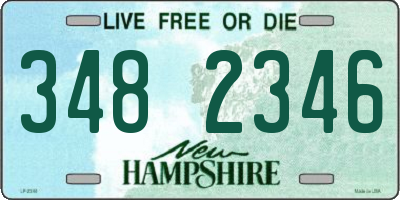 NH license plate 3482346