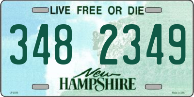 NH license plate 3482349