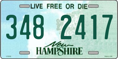 NH license plate 3482417