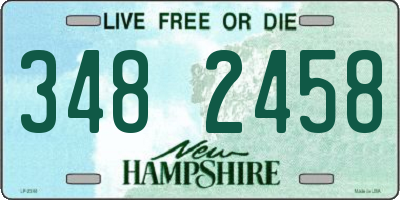 NH license plate 3482458