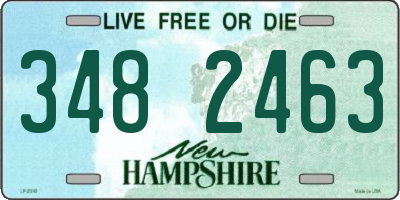 NH license plate 3482463
