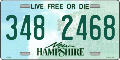 NH license plate 3482468