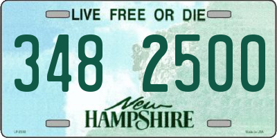 NH license plate 3482500