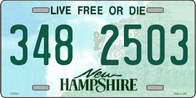 NH license plate 3482503