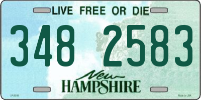 NH license plate 3482583
