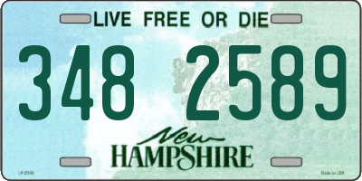 NH license plate 3482589