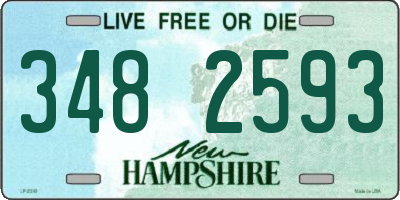 NH license plate 3482593