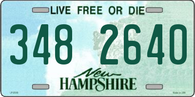 NH license plate 3482640