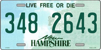 NH license plate 3482643
