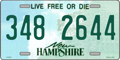 NH license plate 3482644