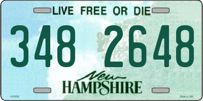 NH license plate 3482648