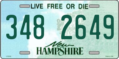 NH license plate 3482649
