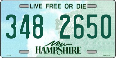 NH license plate 3482650