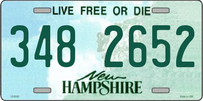 NH license plate 3482652