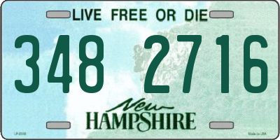NH license plate 3482716