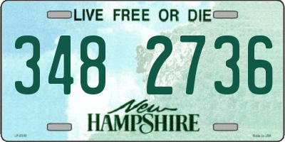 NH license plate 3482736