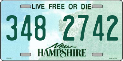 NH license plate 3482742