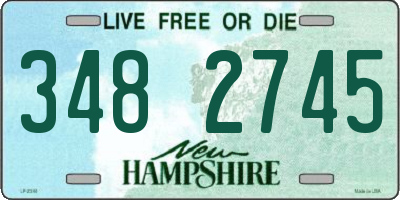 NH license plate 3482745