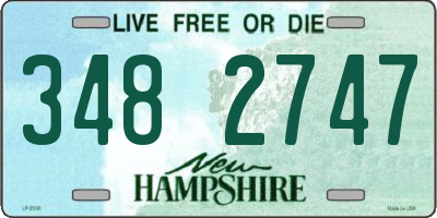 NH license plate 3482747