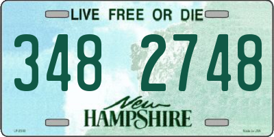 NH license plate 3482748