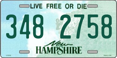 NH license plate 3482758