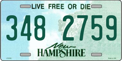 NH license plate 3482759