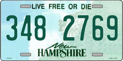 NH license plate 3482769