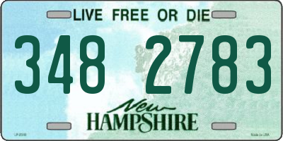 NH license plate 3482783