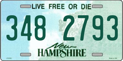 NH license plate 3482793