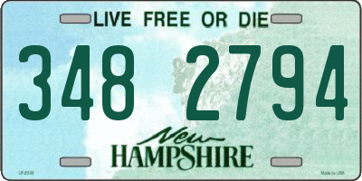 NH license plate 3482794