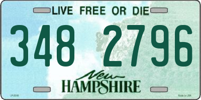 NH license plate 3482796