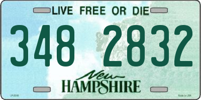 NH license plate 3482832