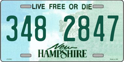 NH license plate 3482847