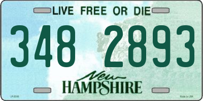 NH license plate 3482893